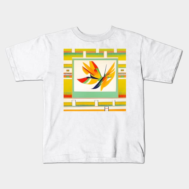 Stylized Butterfly Collage Kids T-Shirt by DANAROPER